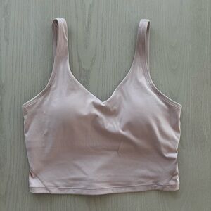 Light Pink V-Neck Crop Top